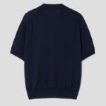 PLAY COMME DES GARÇONS (Unisex) Red Wappen Short Sleeve V-neck Cardigan – Navy