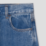 Theory Women Relaxed Denim High Waist Wide Jean — Ice Blue