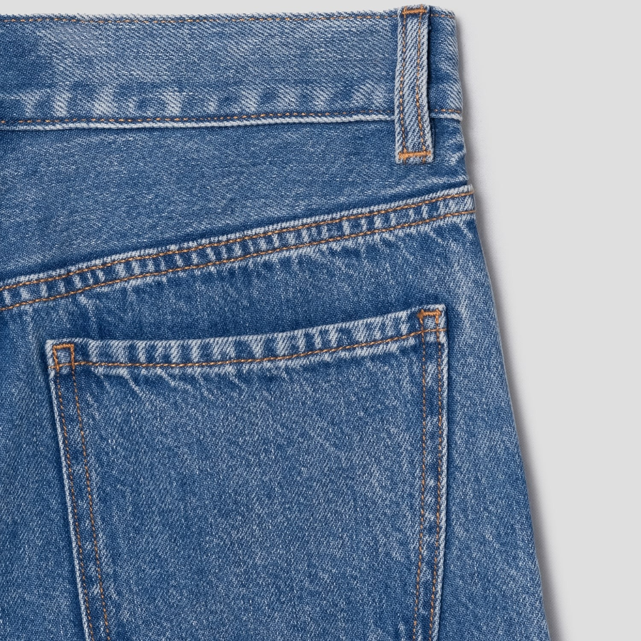 Theory Women Relaxed Denim High Waist Wide Jean — Ice Blue