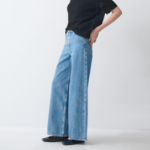 Theory Women Relaxed Denim High Waist Wide Jean — Ice Blue