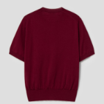 PLAY COMME DES GARÇONS (Unisex) Red Heart Wappen Short Sleeve Cardigan – Burgundy