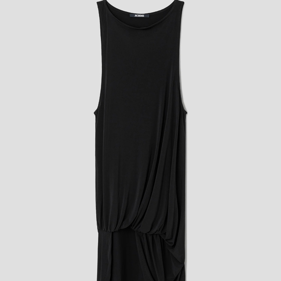 JACQUEMUS La Robe Peplo Courte - Black