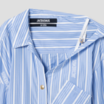 JACQUEMUS La Mini Robe Chemise - Jacquard Business Big Logo