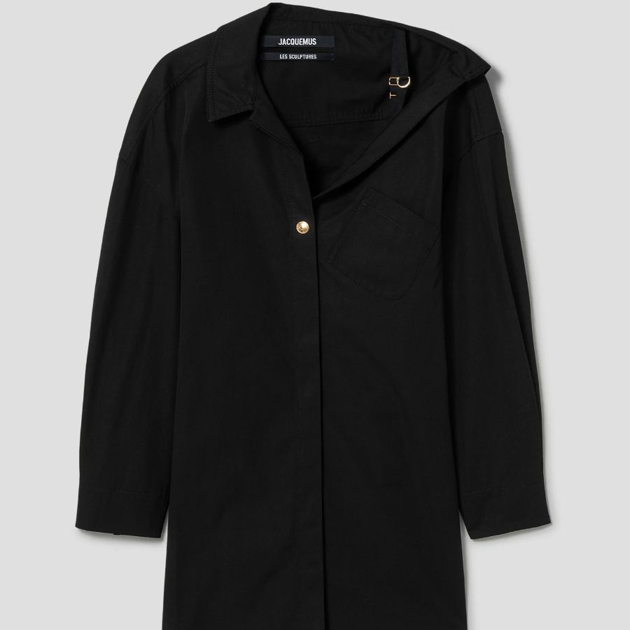JACQUEMUS La Mini Robe Chemise - Black