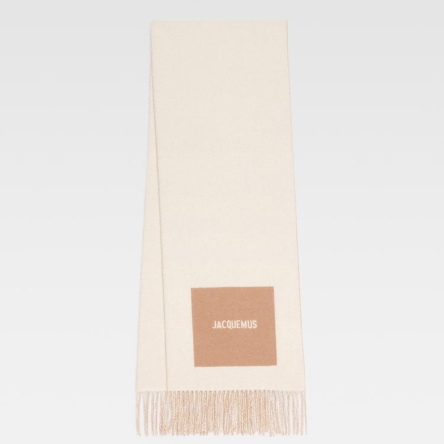 JACQUEMUS Le Charpe Rond Carre - Multi-Beige