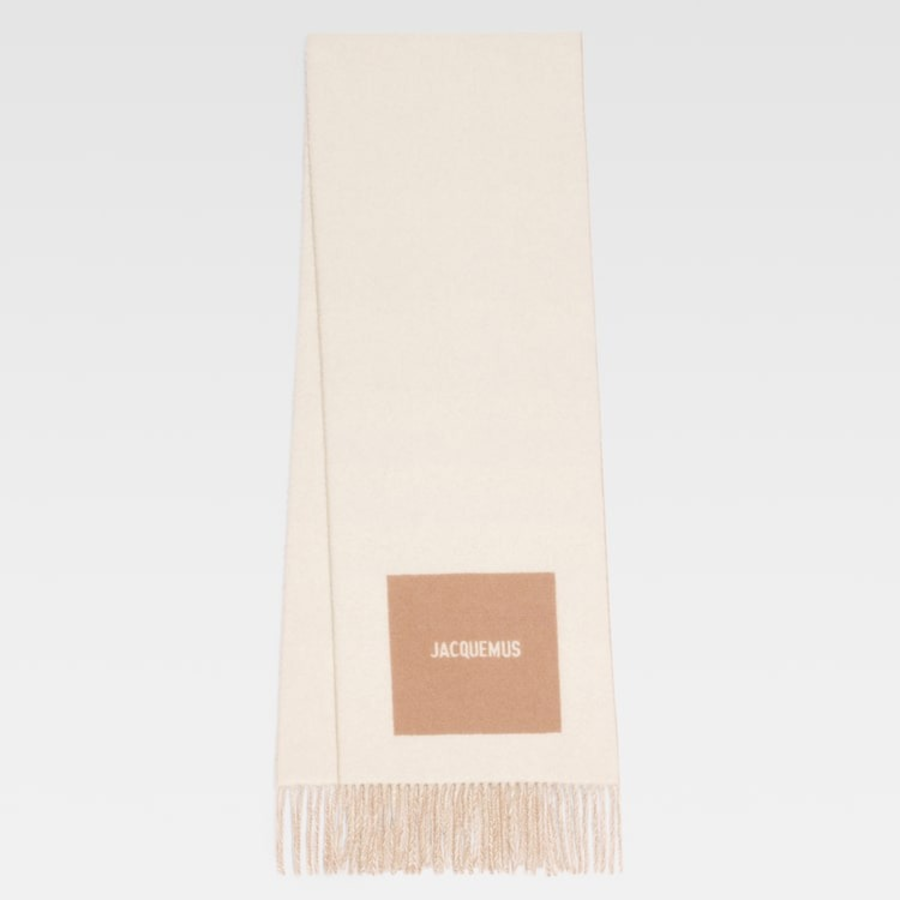 JACQUEMUS Le Charpe Rond Carre - Multi-Beige
