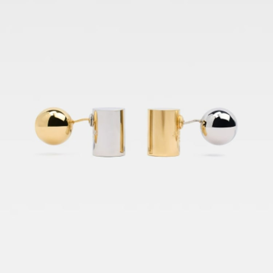 JACQUEMUS Les Boucles Perlina - Gold / Silver