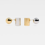 JACQUEMUS Les Boucles Perlina - Gold / Silver