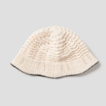 8 seconds Summer Knit Bucket Hat with Contrast Trim — Ivory