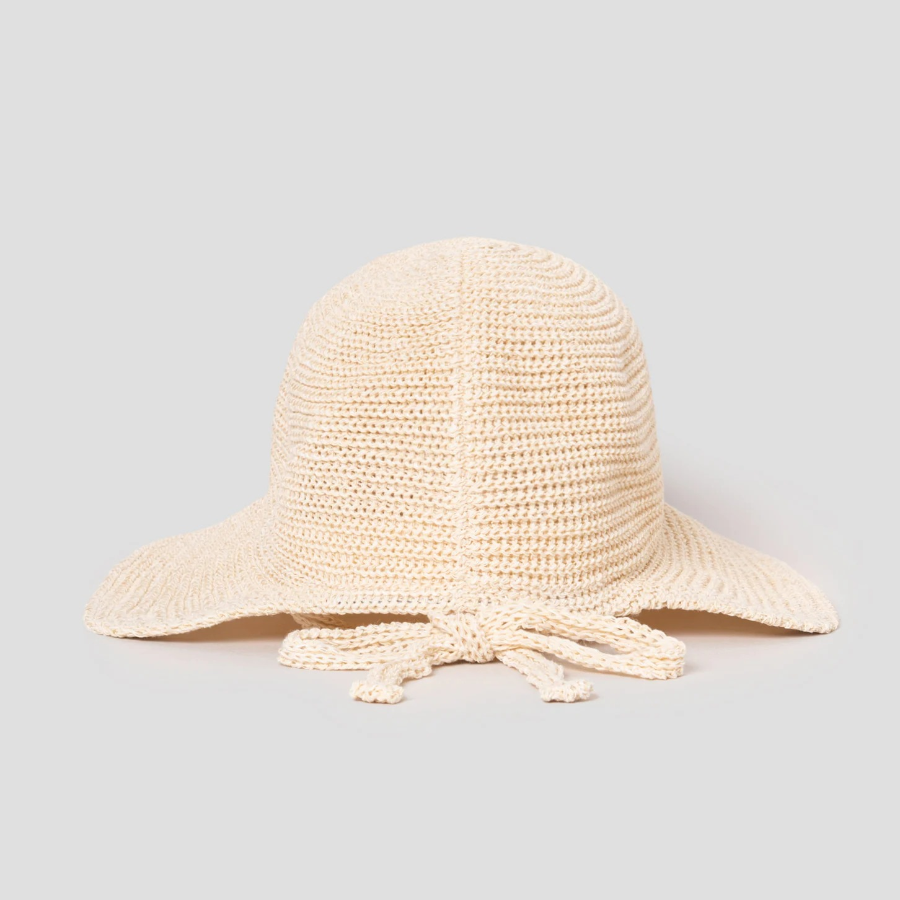 8 seconds Wide Brim Bonnet— Ivory