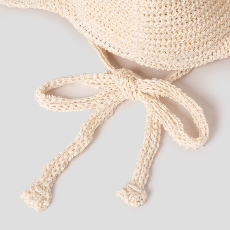 8 seconds Wide Brim Bonnet— Ivory