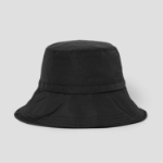 8 seconds Wide Brim Bucket Hat with Nylon Straps — Black