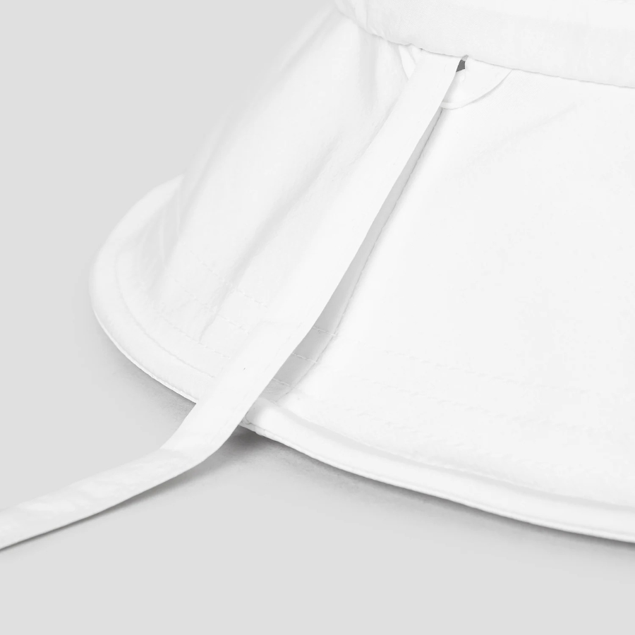 8 seconds Wide Brim Bucket Hat with Nylon Straps — Ivory