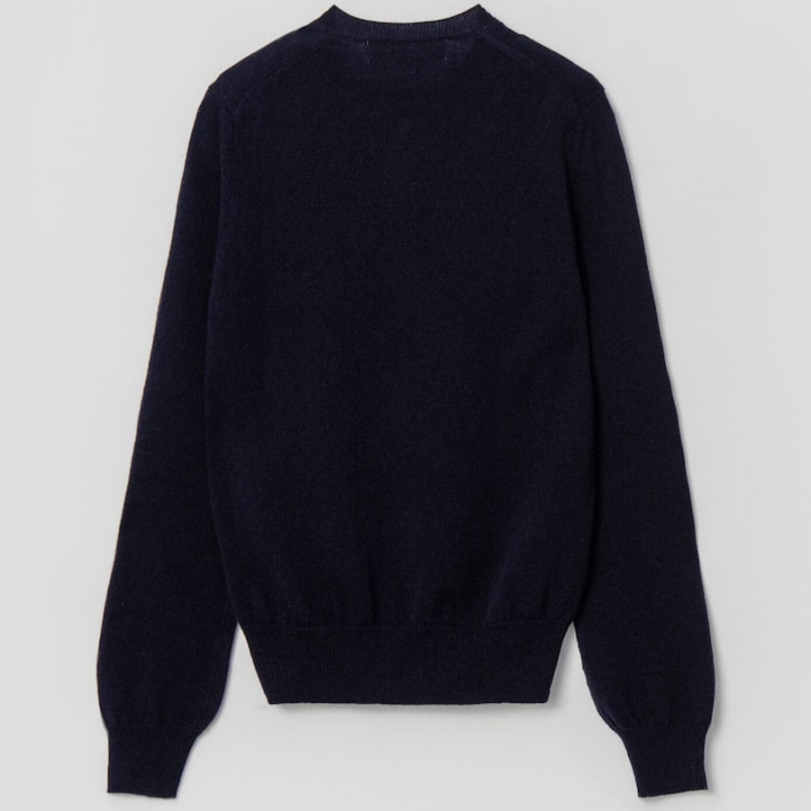 PLAY COMME DES GARÇONS (Unisex) Double Heart Wappen Cardigan – Navy