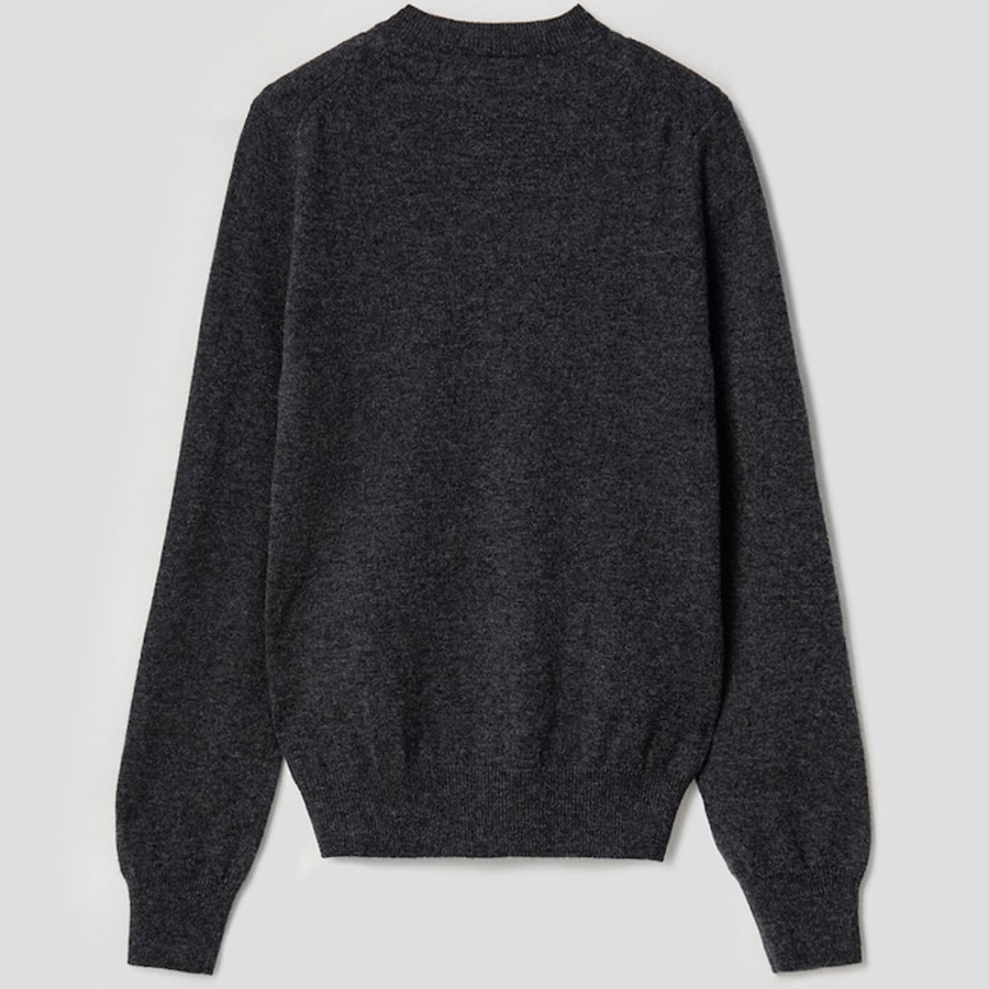 PLAY COMME DES GARÇONS (Unisex) Double Red Heart Wappen Cardigan – Grey