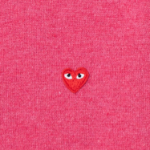 PLAY COMME DES GARÇONS (Unisex) Small Red Heart Wappen Cardigan – Pink