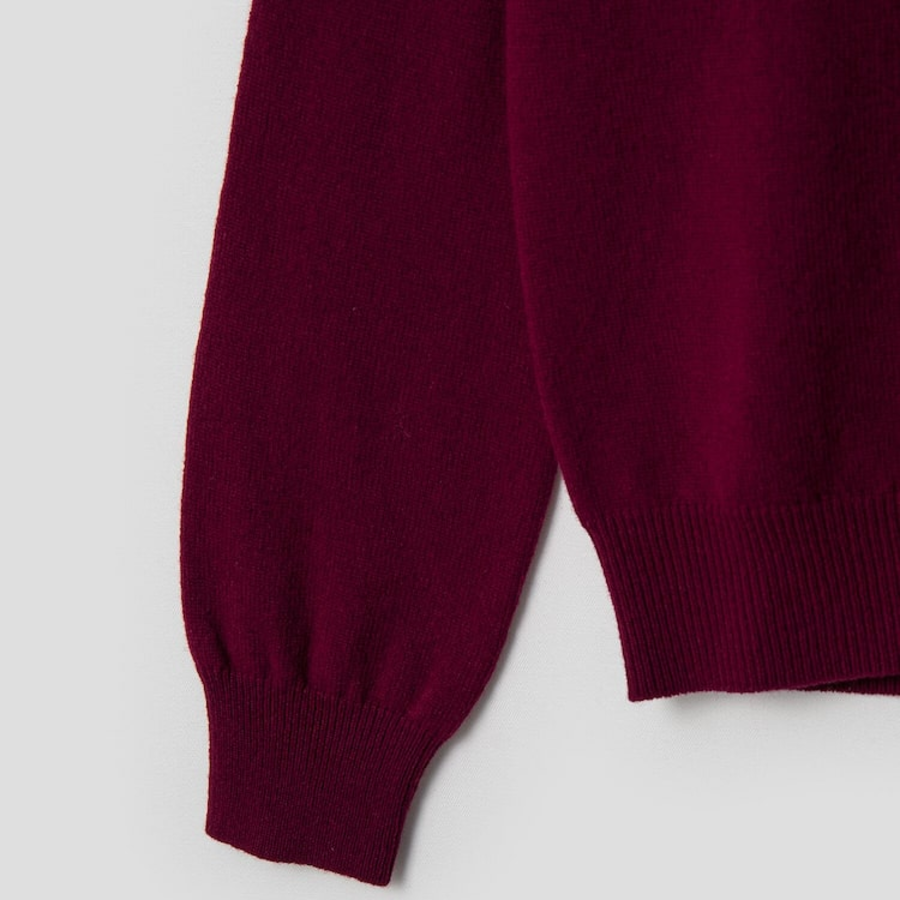 PLAY COMME DES GARÇONS (Unisex) Red Heart Wappen Cardigan – Burgundy