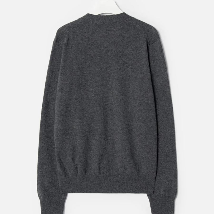 PLAY COMME DES GARÇONS (Unisex) Gold Heart Wappen Cardigan – Grey