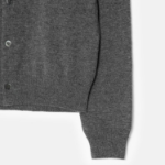 PLAY COMME DES GARÇONS (Unisex) White Heart Wappen Cardigan – Grey