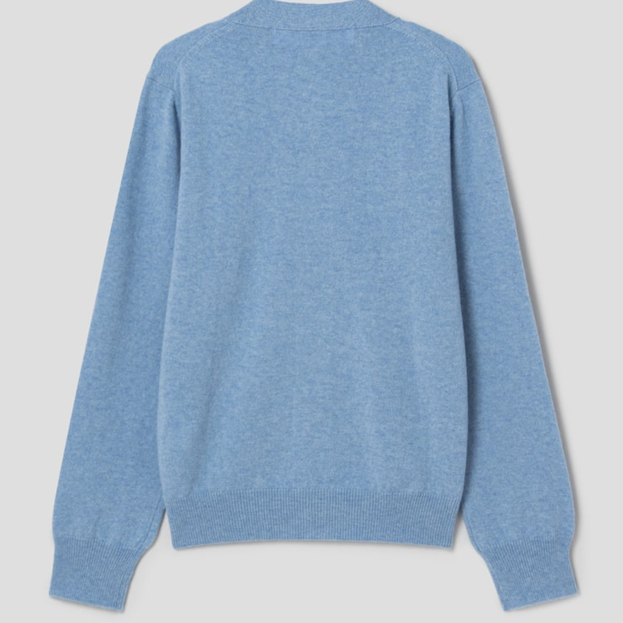 PLAY COMME DES GARÇONS (Unisex) Pastel Small Red Heart Wappen Cardigan – Sky Blue