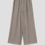Theory Women Silk Combo Rib Waistband Pants - Soft Taupe