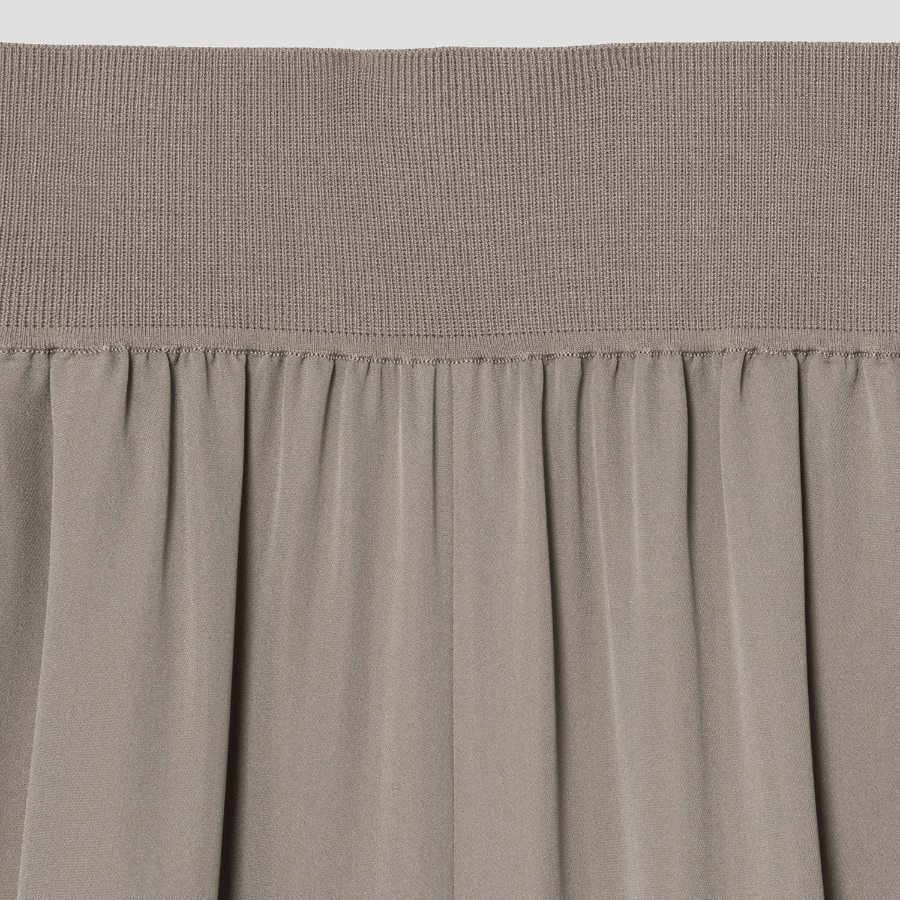 Theory Women Silk Combo Rib Waistband Pants - Soft Taupe