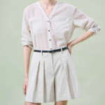 Theory Women Good Crunch Pleated Front Short - Straw