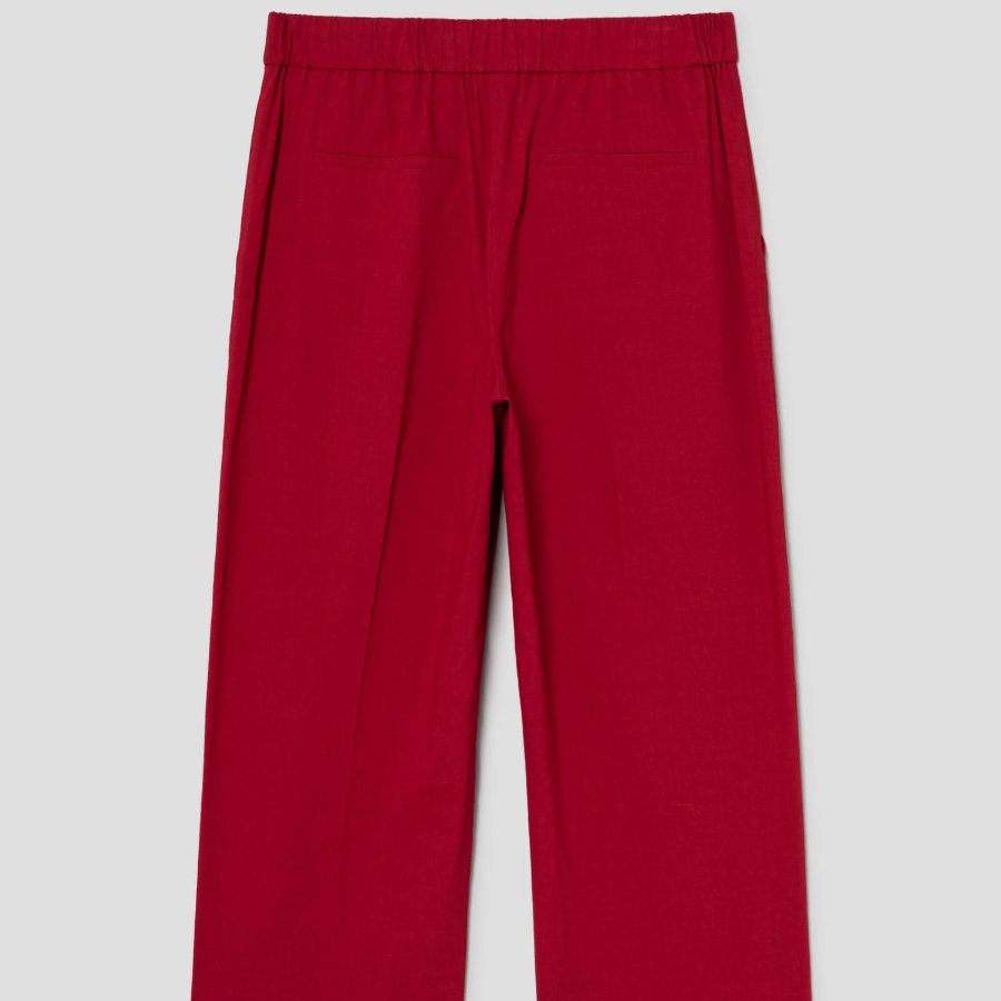 Theory Women Good Crunch Relax Straight Pants - Cherry