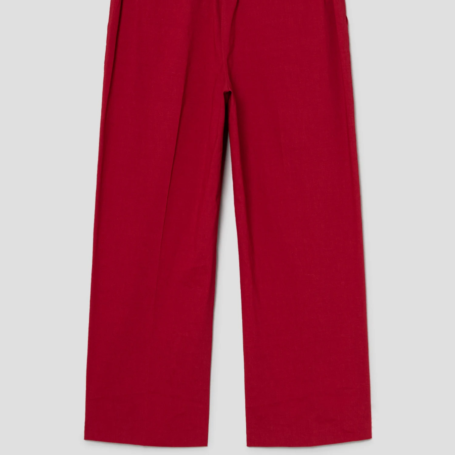 Theory Women Good Crunch Relax Straight Pants - Cherry