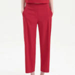 Theory Women Good Crunch Relax Straight Pants - Cherry