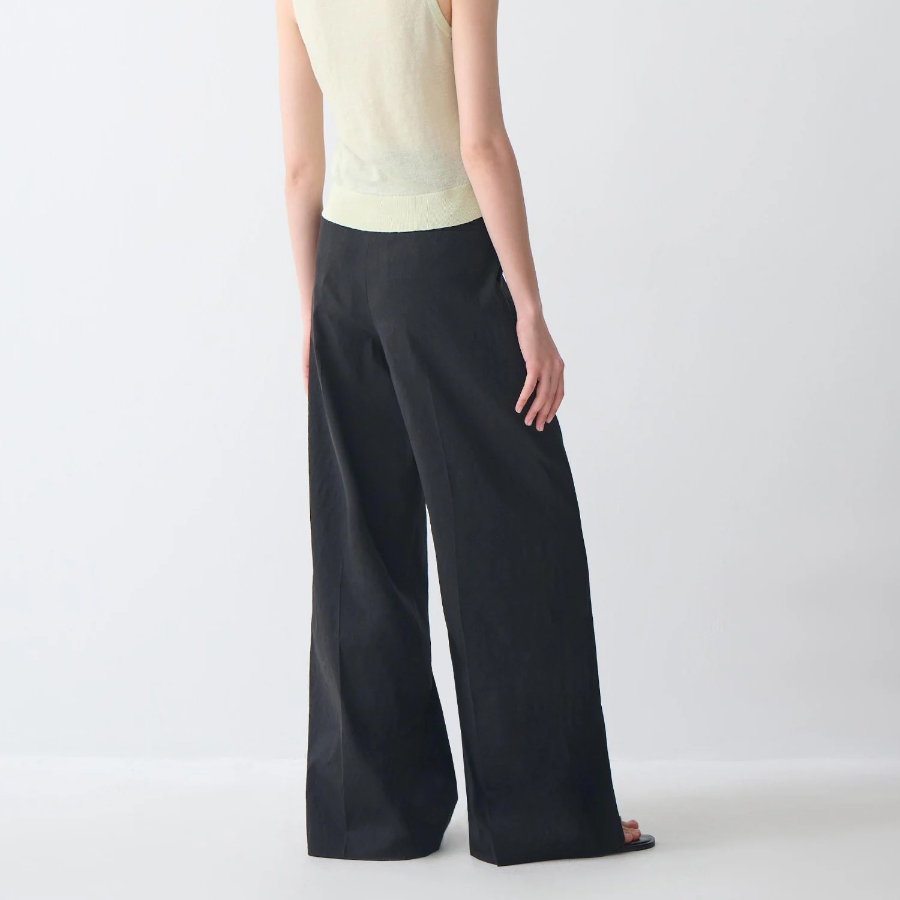 Theory Women Good Crunch Highwaist Trouser - Black