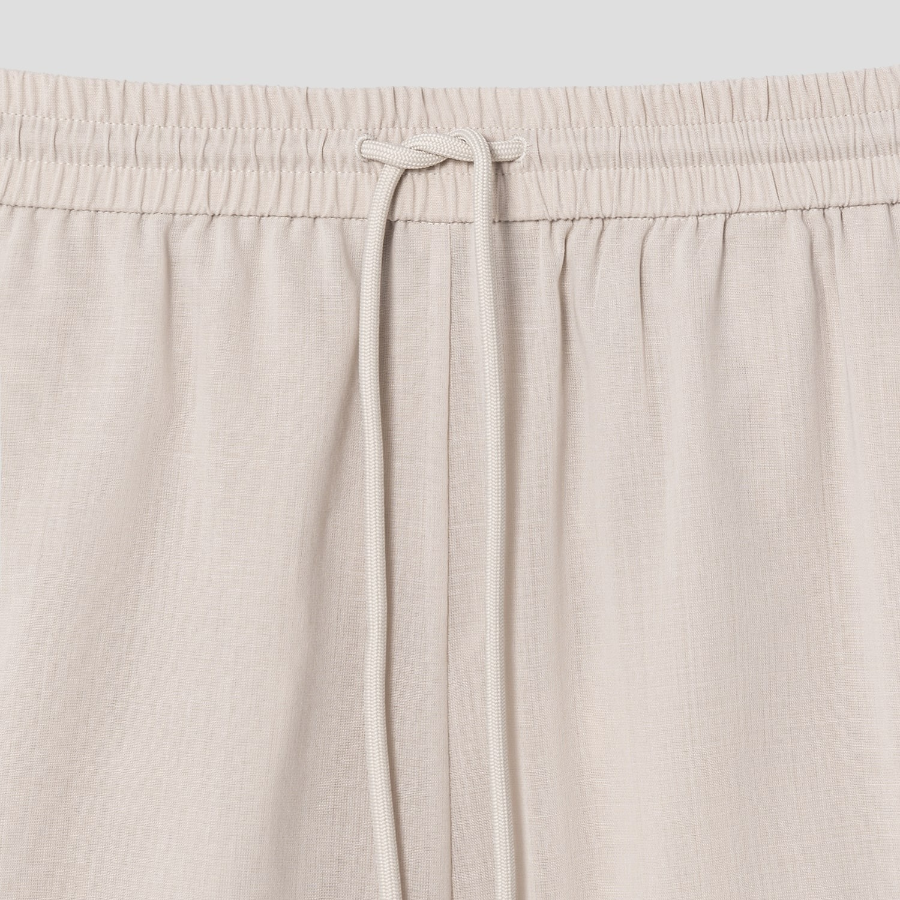 Theory Women Lightweight Wool Drawcord Shorts - Sand