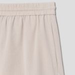 Theory Women Lightweight Wool Drawcord Shorts - Sand