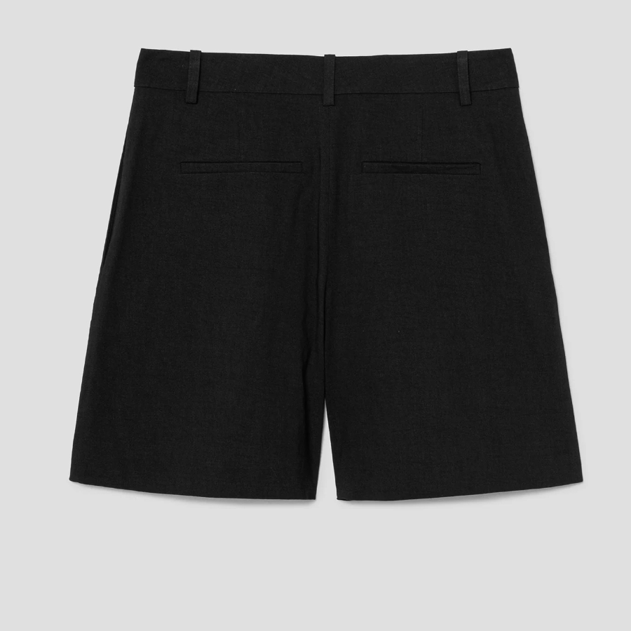 Theory Women Good Crunch Pleated Front Short - Black