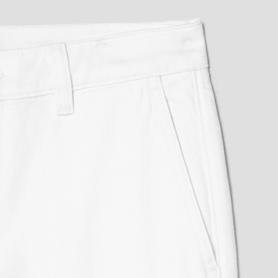 Theory Women Drape Denim Wide Straight Denim Pants - Optic White