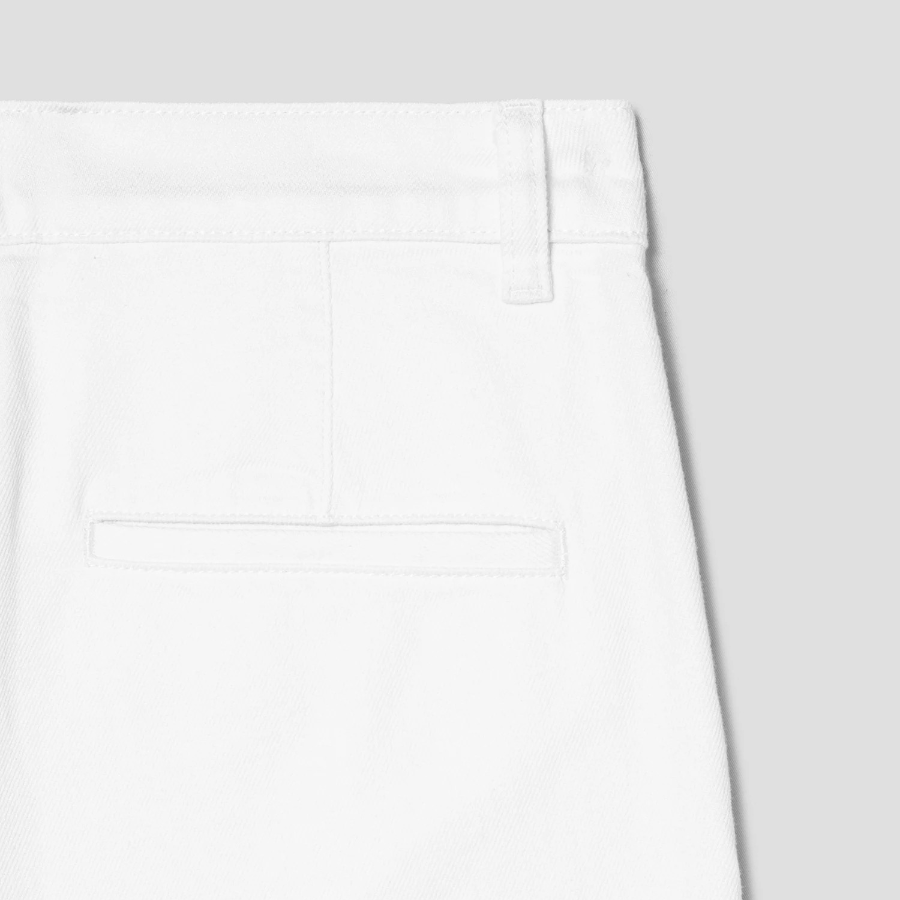 Theory Women Drape Denim Wide Straight Denim Pants - Optic White