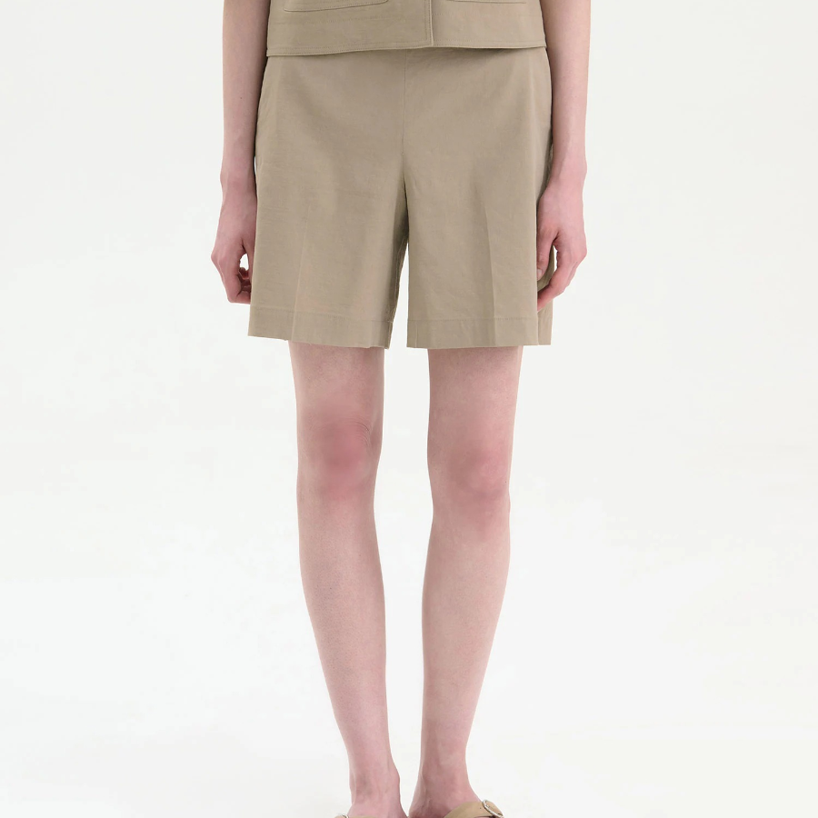 Theory Women Good Crunch Pull On Shorts - Soft Taupe