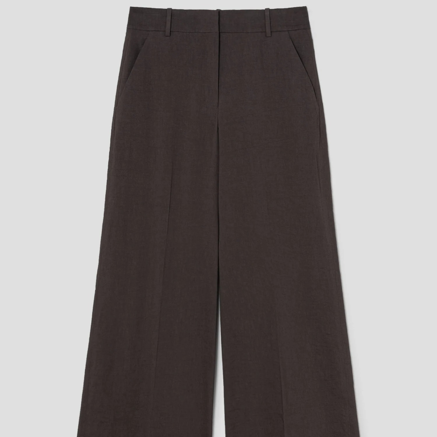 Theory Women Good Crunch Highwaist Trouser - Coffee