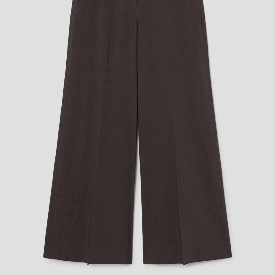 Theory Women Good Crunch Highwaist Trouser - Coffee