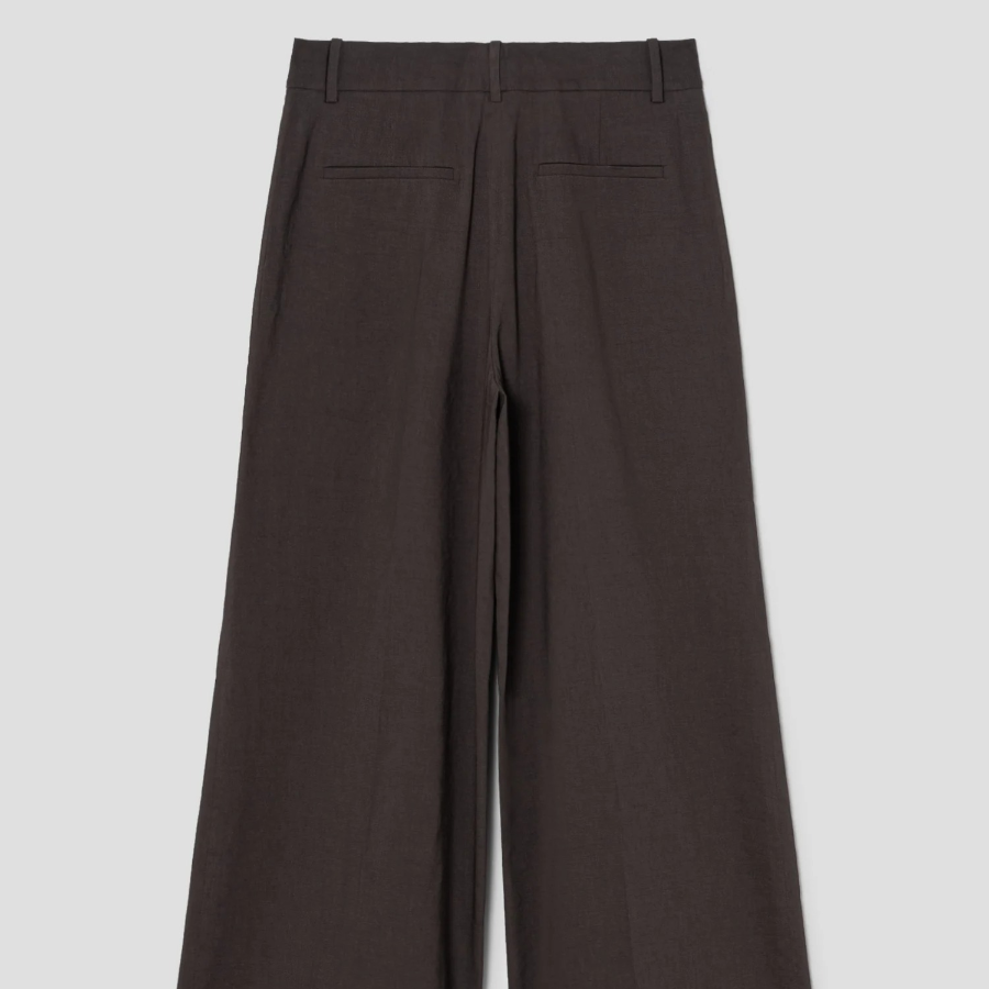 Theory Women Good Crunch Highwaist Trouser - Coffee