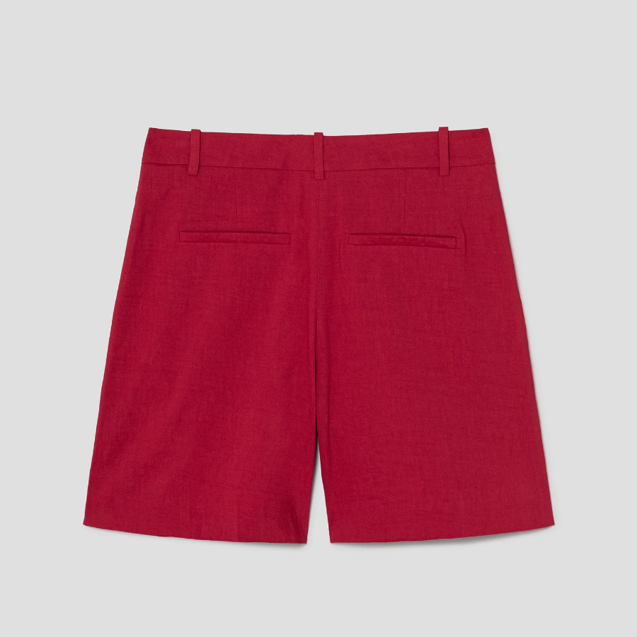 Theory Women Good Crunch Pleated Front Short - Cherry