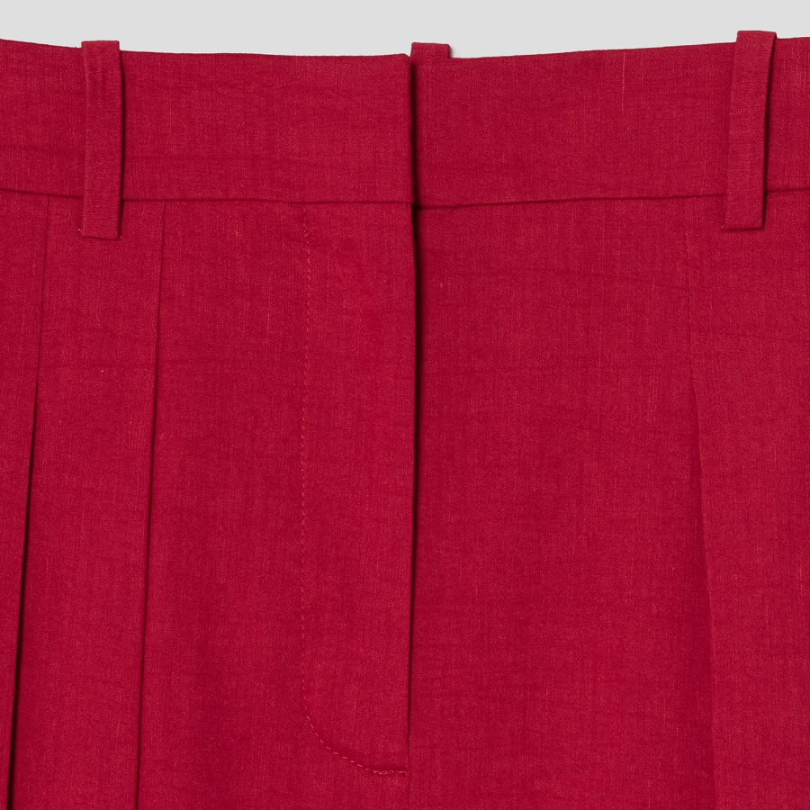 Theory Women Good Crunch Pleated Front Short - Cherry