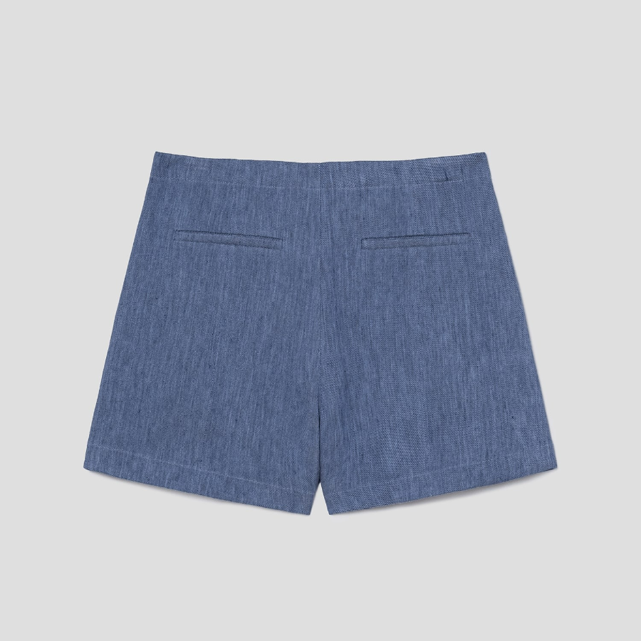 Theory Women Denim Crunch Short - Light Denim