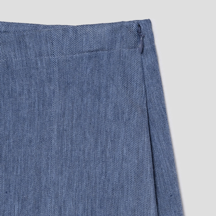 Theory Women Denim Crunch Short - Light Denim