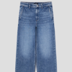 Theory Women Drape Denim Wide Straight Denim Pants - Light Indigo