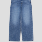 Theory Women Drape Denim Wide Straight Denim Pants - Light Indigo