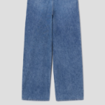 Theory Women Drape Denim Wide Straight Denim Pants - Light Indigo