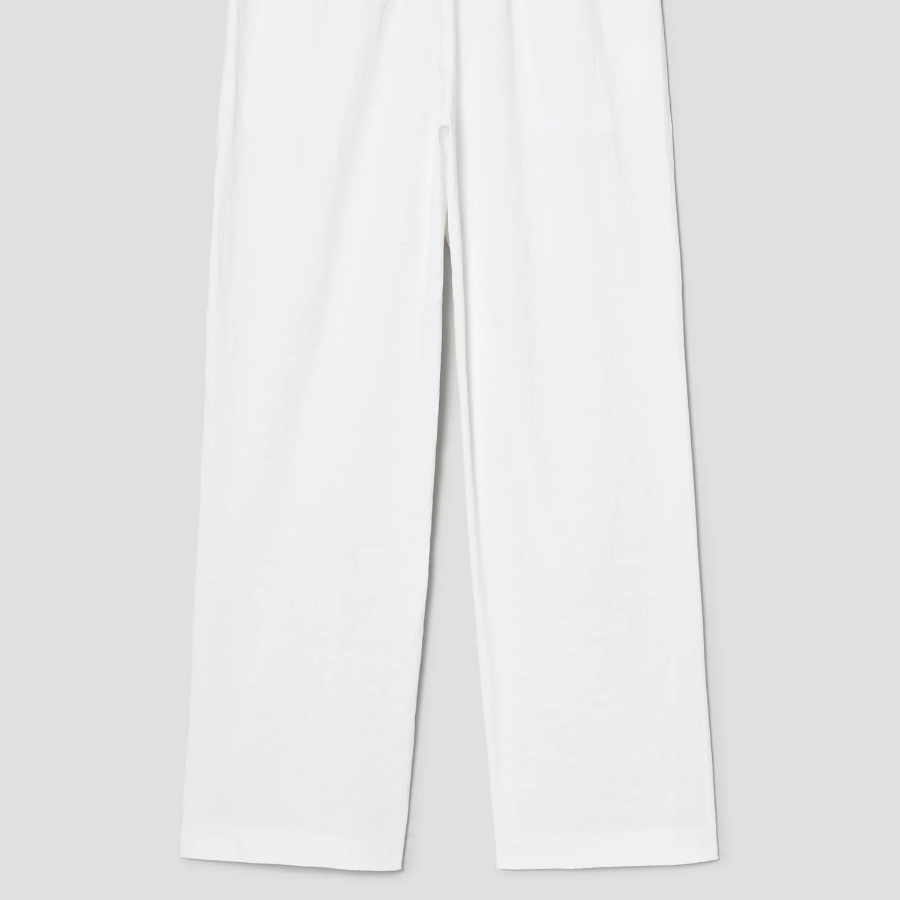 Theory Women White Crunch Drawcord Pull On Pants - White