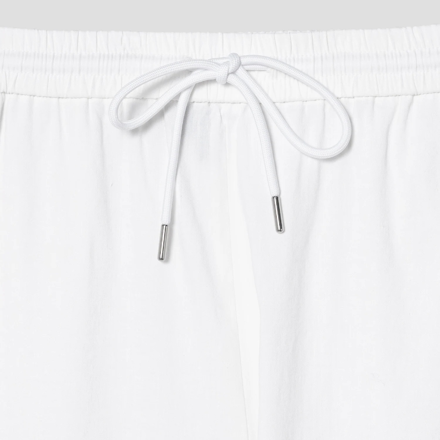 Theory Women White Crunch Drawcord Pull On Pants - White