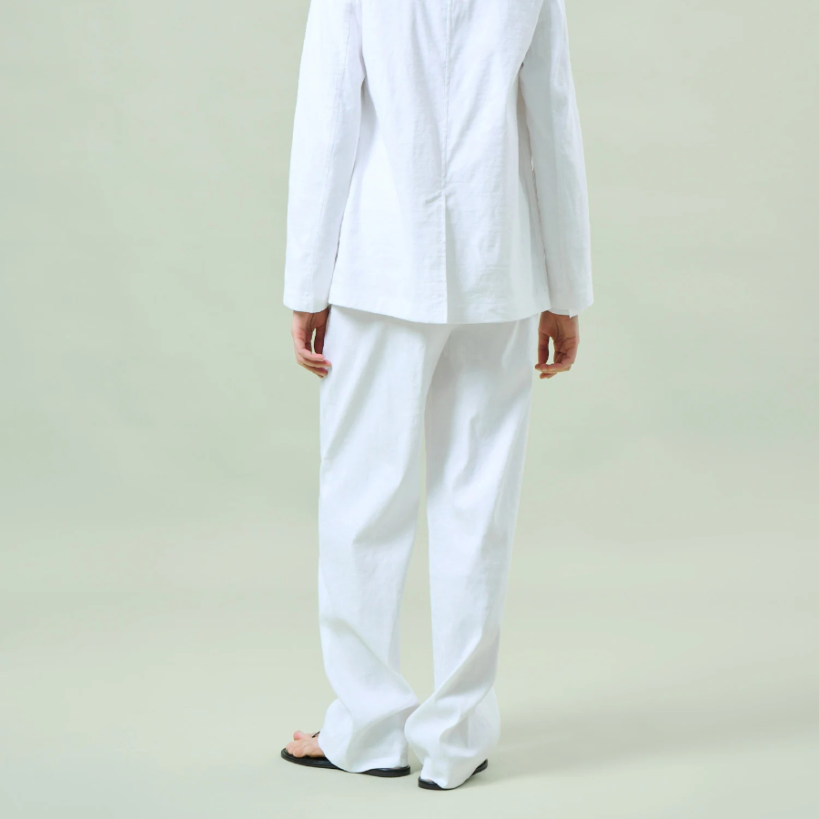 Theory Women White Crunch Drawcord Pull On Pants - White